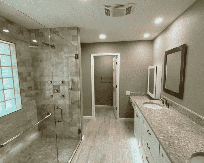 remodeled room transition